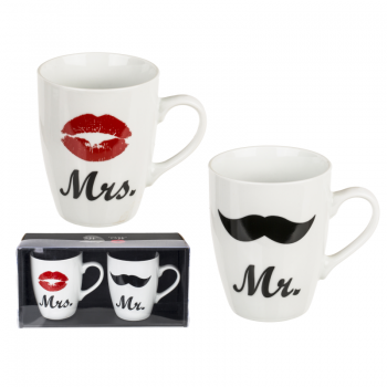 Mr und Mrs Tassen Set
